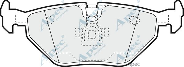 APEC BRAKING Комплект тормозных колодок, дисковый тормоз PAD1045